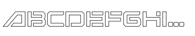 Xena Outline Font UPPERCASE