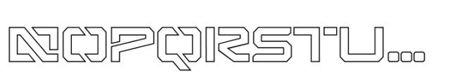 Xena Outline Font UPPERCASE
