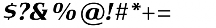 Xenois Serif Pro Bold Italic Font OTHER CHARS