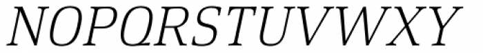 Xenois Serif Pro Light Italic Font UPPERCASE