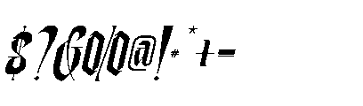 Xerathos Italic Font OTHER CHARS