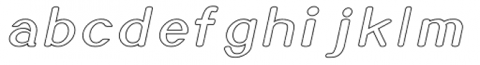 Xero Hollow Italic Font LOWERCASE
