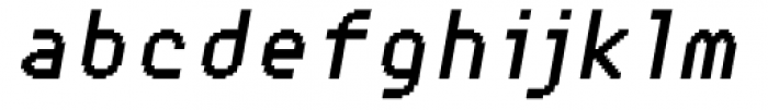 Xerxes Regular High Oblique Font LOWERCASE