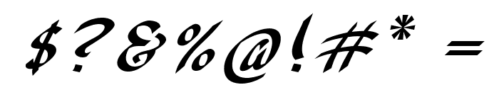 Xerilon-BoldItalic Font OTHER CHARS