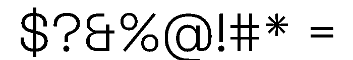 XiptaSans Light Font OTHER CHARS