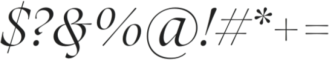 Xilene Italic otf (400) Font OTHER CHARS