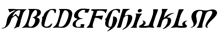 Xiphos Expanded Italic Font UPPERCASE