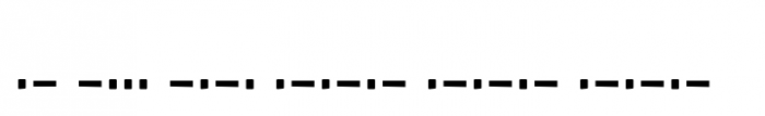 XIntnl Morse Code XIntnl Morse Code Font UPPERCASE