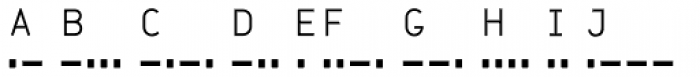 XIntnl Morse De Code Font LOWERCASE