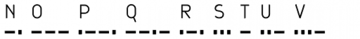XIntnl Morse De Code Font LOWERCASE
