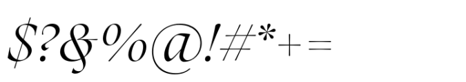 Xilene Italic Font OTHER CHARS