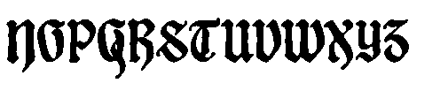 Xirstark Font UPPERCASE