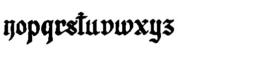 Xirstark Font LOWERCASE