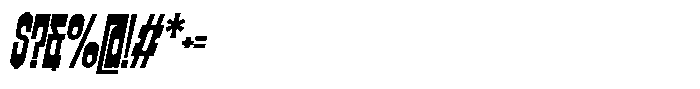 XL Gigalonn Slanted Font OTHER CHARS
