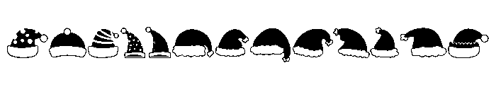 Xmas hat Font UPPERCASE