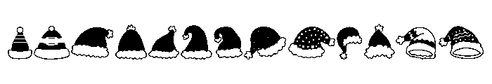 Xmas hat Font LOWERCASE