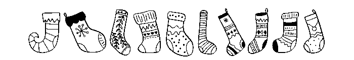 Xmas stocking Font OTHER CHARS
