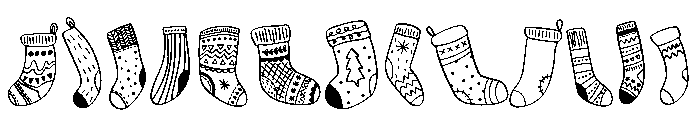 Xmas stocking Font UPPERCASE