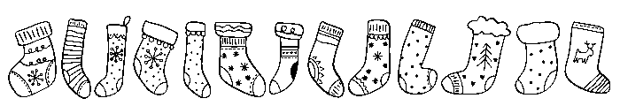Xmas stocking Font LOWERCASE