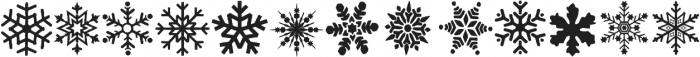 Xmas Snowflakes otf (400) Font UPPERCASE