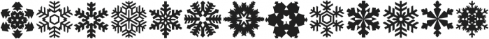 Xmas Snowflakes otf (400) Font LOWERCASE