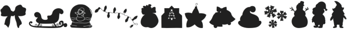 Xmas Town Silhouette otf (400) Font LOWERCASE
