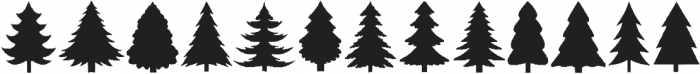Xmas Trees otf (400) Font LOWERCASE