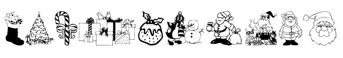 Xmas Clipart Font OTHER CHARS