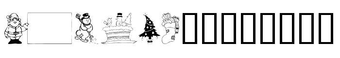 Xmas Clipart Font LOWERCASE