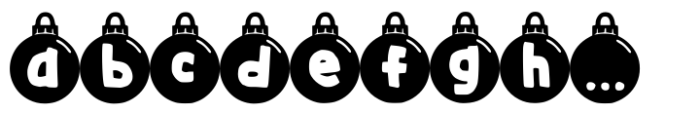 Xmas Bubbles Font LOWERCASE