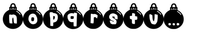 Xmas Bubbles Font LOWERCASE