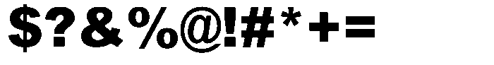 Xonex Bold Font OTHER CHARS
