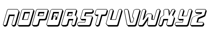 Xped 3D Italic Font LOWERCASE