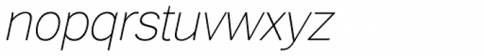 Xpress Thin Italic Font LOWERCASE