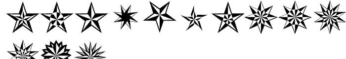 Xstars And Stripes Two Font LOWERCASE