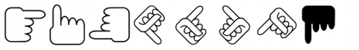 XSimple Hands Font UPPERCASE