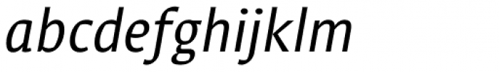 Xtra Sans Italic Font LOWERCASE