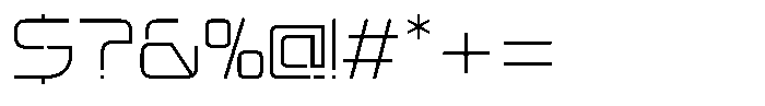 Xtriox Thin Font OTHER CHARS