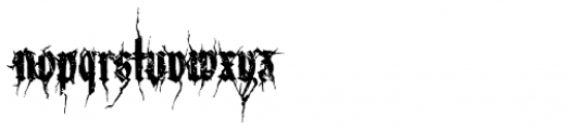 XXII Blackmetal Warrior Font LOWERCASE
