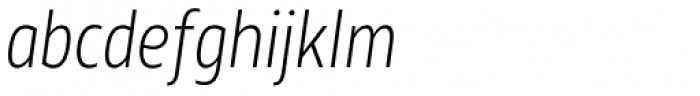 XXII Centar Thin Cnd Italic Font LOWERCASE