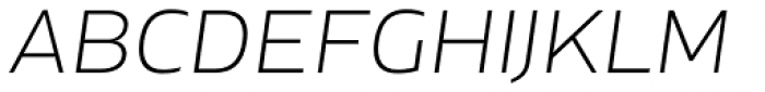 XXII Centar Thin Ext Italic Font UPPERCASE