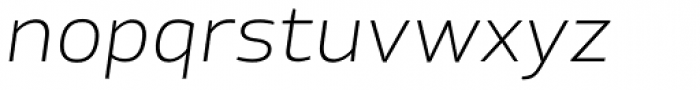 XXII Centar Thin Ext Italic Font LOWERCASE