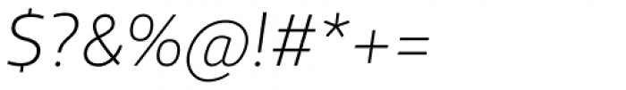 XXII Centar Thin Italic Font OTHER CHARS