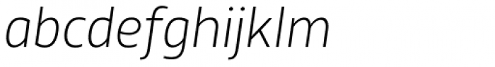 XXII Centar Thin Italic Font LOWERCASE