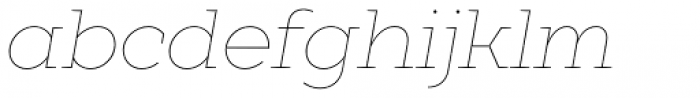 XXII Geom Slab Thin Italic Font LOWERCASE
