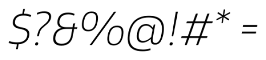 Xyngia Extra Light Italic Font OTHER CHARS