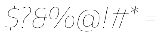 Xyngia Hairline Italic Font OTHER CHARS