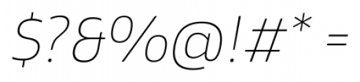 Xyngia Thin Italic Font OTHER CHARS