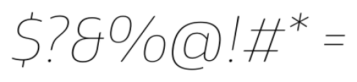 Xyngia Ultra Thin Italic Font OTHER CHARS