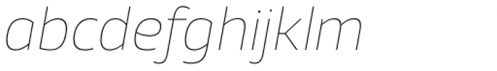 Xyngia Ultra Thin Italic Font LOWERCASE